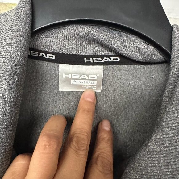 ⭐Size XS Women Jacket Head Long Sleeve Gray Two pocket athletic sport top tennis - Picture 6 of 7